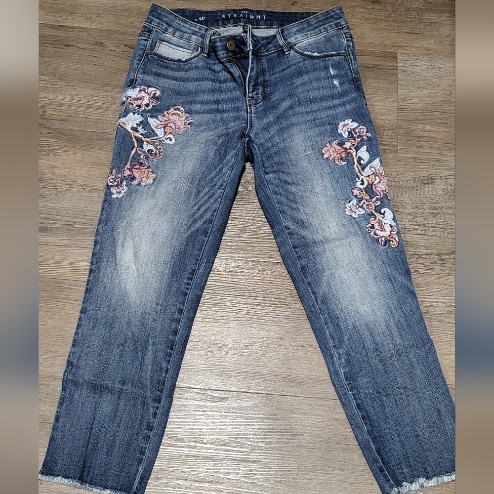 White House Black Market Blue Straight Leg Jeans
